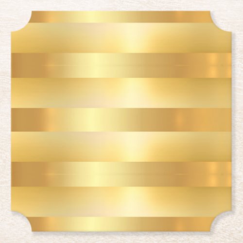 Elegant Faux Gold Trendy Modern Blank Template Paper Coaster