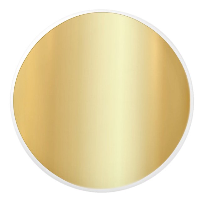 Elegant Faux Gold Trendy Template Glamorous Ceramic Knob (Front)