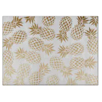 Cutting Board with Tropical Pineapple Inlay Design