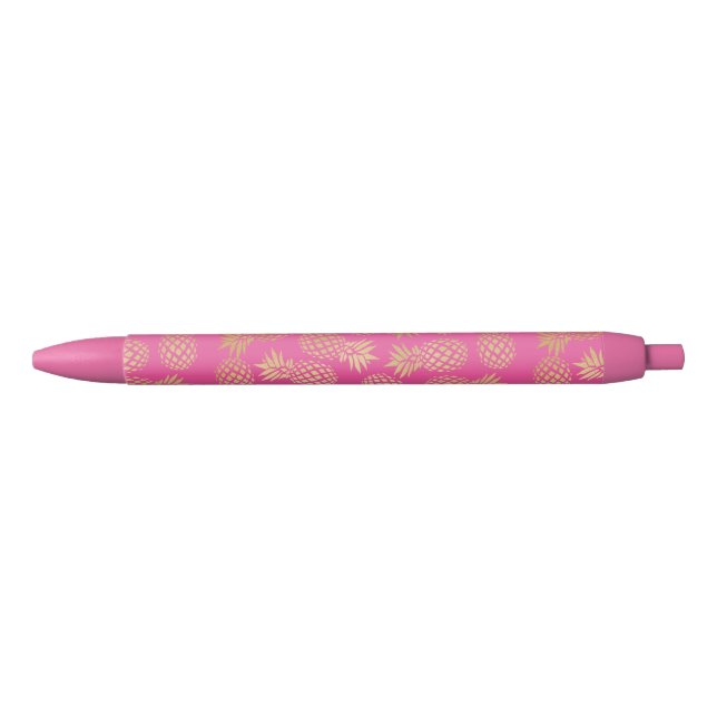 elegant faux gold tropical pineapple pattern pen (Front)