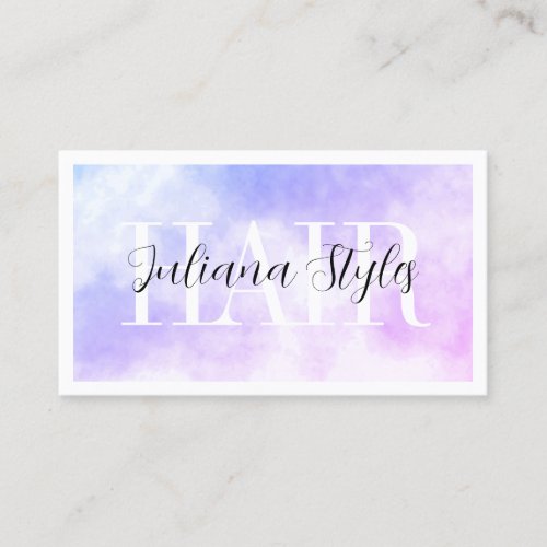 Elegant faux marble texture white frame business card