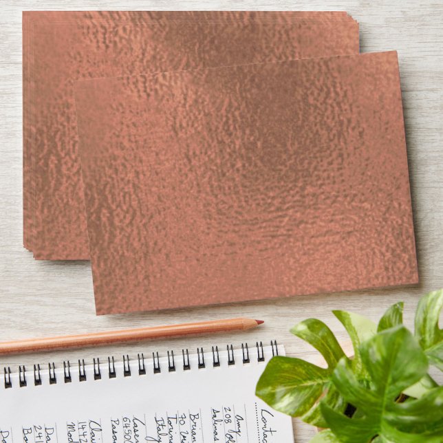 Elegant Faux Metallic Brown Design Wedding  Envelope (Creator Uploaded)