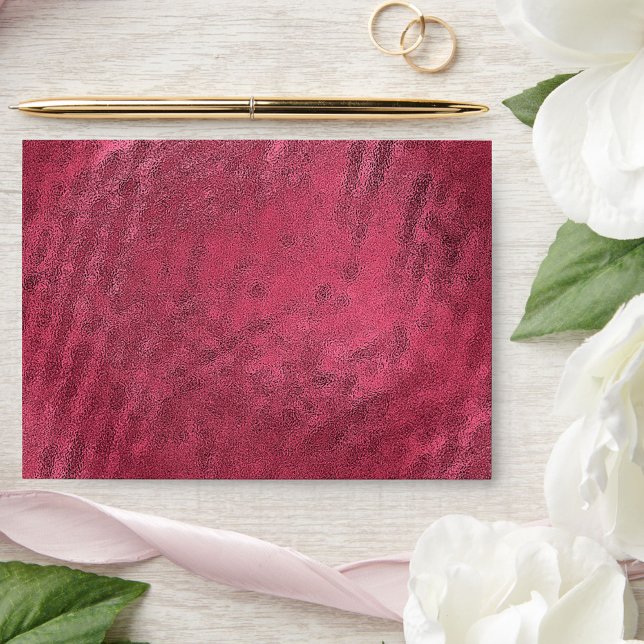 Elegant Faux Metallic Burgundy Design Wedding  Envelope (Creator Uploaded)