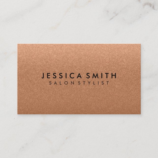 Elegant Faux Metallic Glitter and Black Business Card (Front)