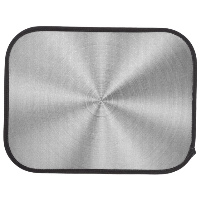 Elegant Faux Metallic Shiny Silver Car Floor Mat (Rear)