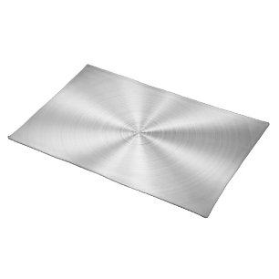 Elegant Faux Metallic Shiny Silver Cloth Placemat