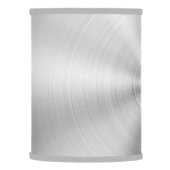 Elegant Faux Metallic Shiny Silver Lamp Shade (Left)