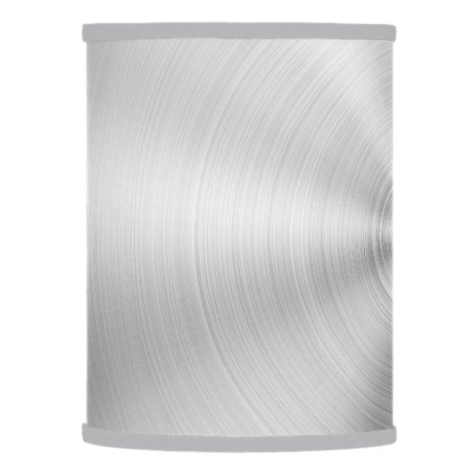 Elegant Faux Metallic Shiny Silver Lamp Shade (Left)