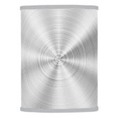 Elegant Faux Metallic Shiny Silver Lamp Shade (Front)