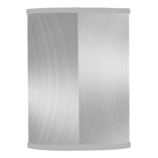 Elegant Faux Metallic Shiny Silver Lamp Shade (Back)