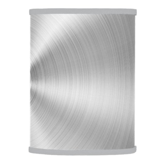 Elegant Faux Metallic Shiny Silver Lamp Shade (Right)