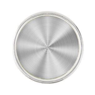 Elegant Faux Metallic Shiny Silver Lapel Pin