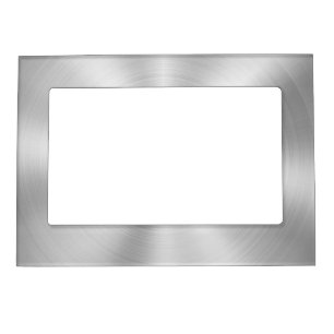 Elegant Faux Metallic Shiny Silver Magnetic Frame