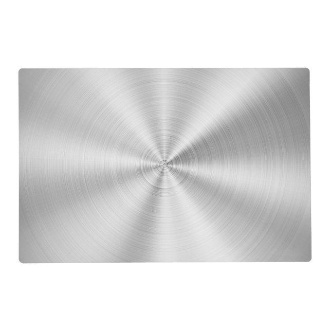 Elegant Faux Metallic Shiny Silver Placemat (Front)