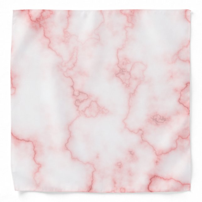 Elegant Faux Pink Marble Bandana (Front)