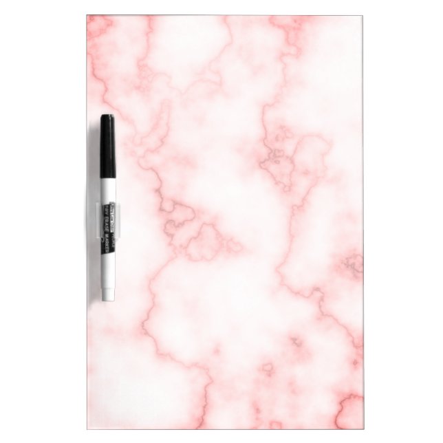 Elegant Faux Pink Marble Dry Erase Board (Front)