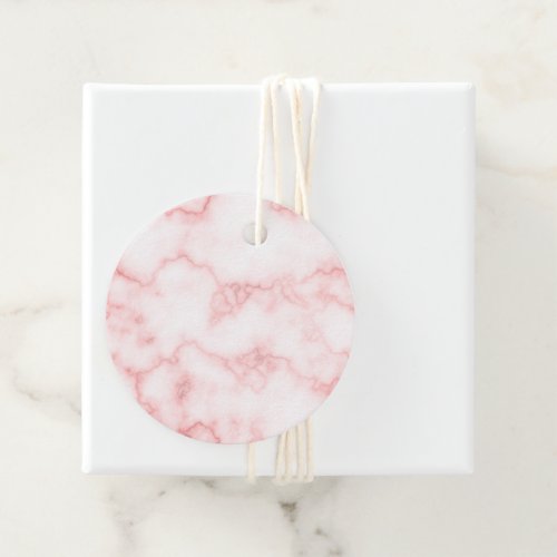 Elegant Faux Pink Marble Favor Tags
