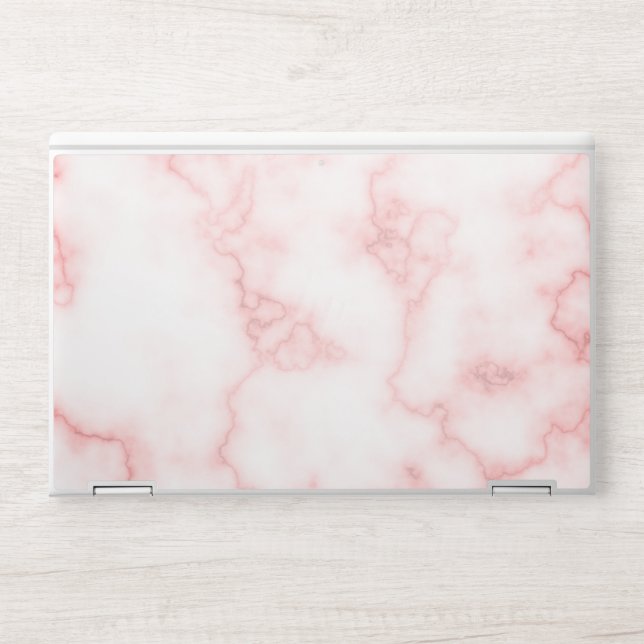 Elegant Faux Pink Marble HP Laptop Skin (Front)