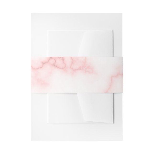 Elegant Faux Pink Marble Invitation Belly Band (Front Example)
