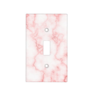 Elegant Faux Pink Marble Light Switch Cover