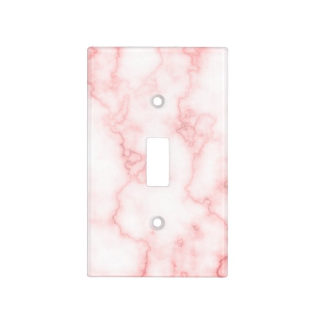 Elegant Faux Pink Marble Light Switch Cover (Front)