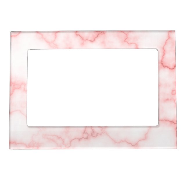 Elegant Faux Pink Marble Magnetic Frame (Front)