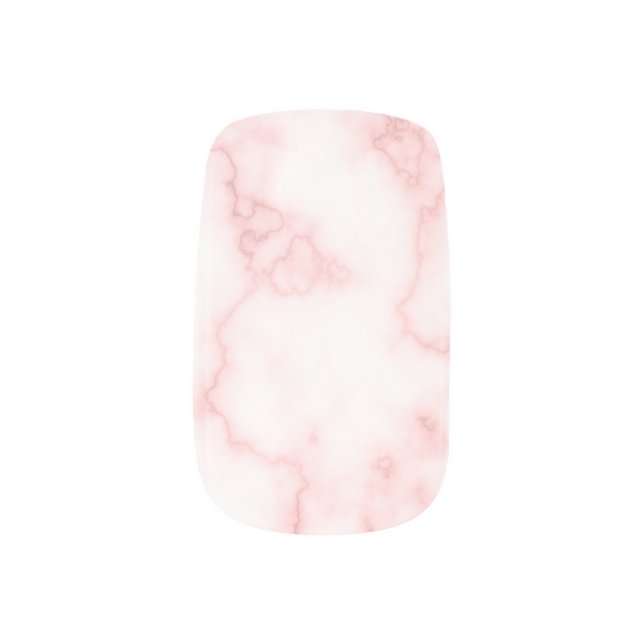 Elegant Faux Pink Marble Minx Nail Art (Left Thumb)