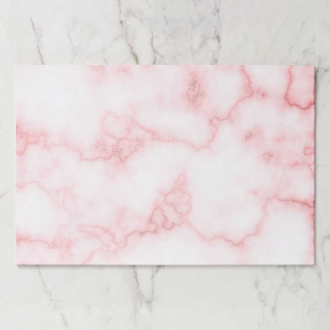 Elegant Faux Pink Marble Paper Pad (Front)