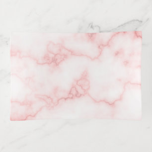 Elegant Faux Pink Marble Trinket Tray