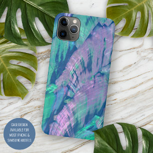 Elegant Faux Pink Turquoise Abalone Shell Pattern iPhone 11Pro Max Case
