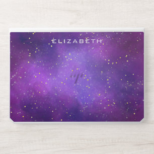 Elegant faux purple modern monogram Laptop skin