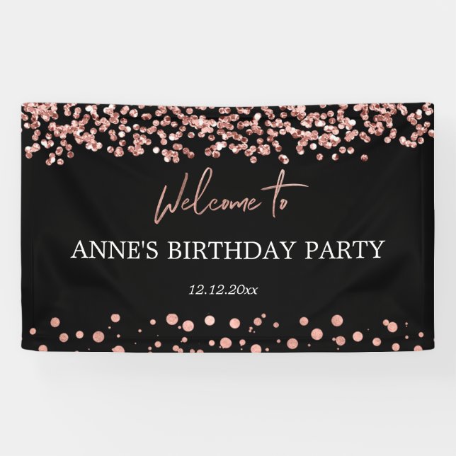 Elegant Faux Rose Gold Banner (Horizontal)