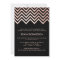 Elegant Faux Rose Gold Chevron Graduation Party