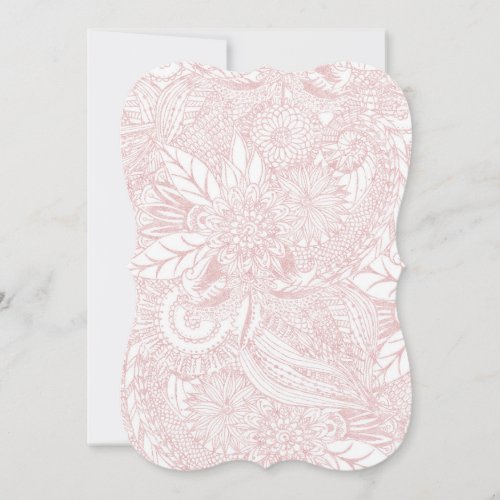 Elegant faux rose gold floral mandala design