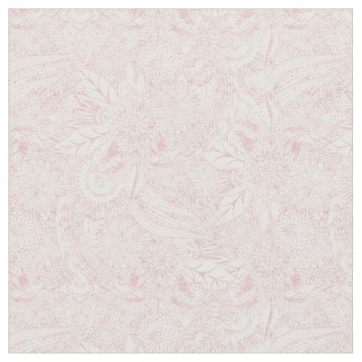 Elegant faux rose gold floral mandala design fabric