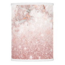 white and rose gold lamp shade