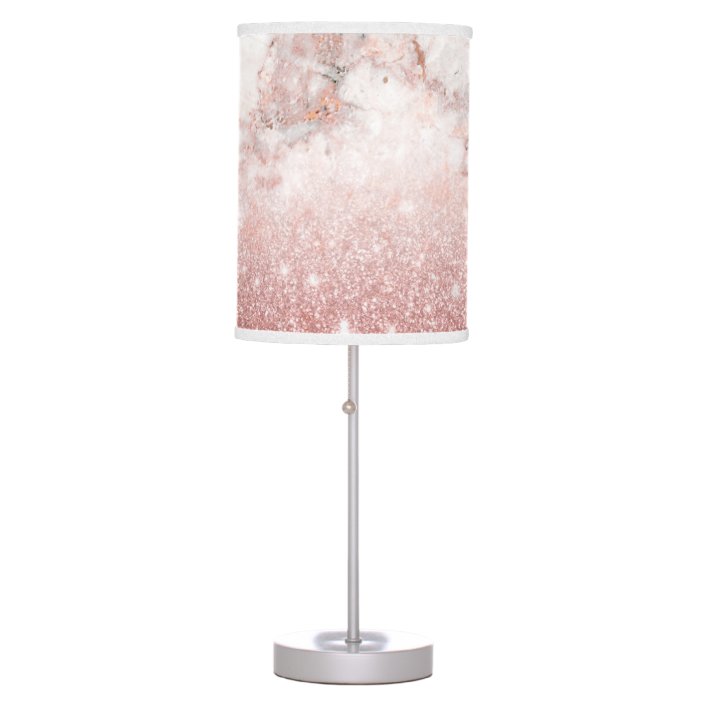 rose gold and grey table lamp