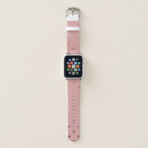 elegant faux rose gold pink polka dots pattern apple watch band