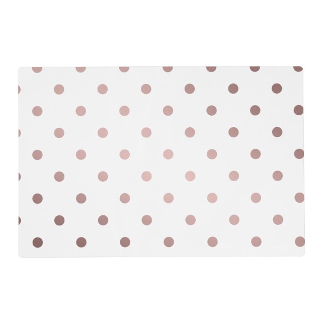 elegant faux rose gold polka dots placemat (Front)
