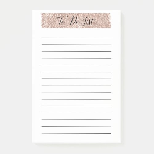 Elegant Faux Rose Gold Tape To Do List Post_it Notes