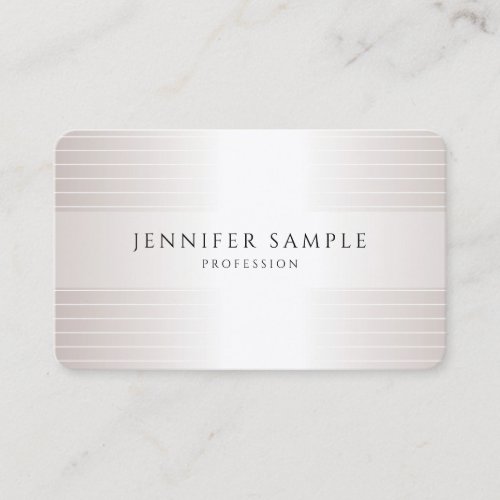 Elegant Faux Silver Modern Professional Template Business Card