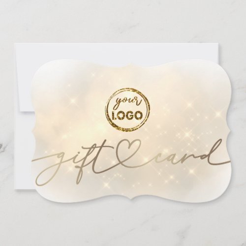 elegant faux sparkle your logo gift card