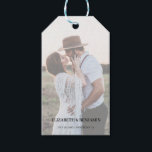 Elegant Faux Vellum Effect Photo Save The Date Gift Tags<br><div class="desc">Modern and elegant design printed Script Faux Vellum Effect Photo Save The Date Gift Tags that can be customized with your text. Please click the "Customize it" button and use our design tool to modify this template. Check out the Graphic Art Design store for other products that match this design!...</div>