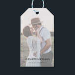 Elegant Faux Vellum Effect Photo Save The Date Gift Tags<br><div class="desc">Modern and elegant design printed Script Faux Vellum Effect Photo Save The Date Gift Tags that can be customized with your text. Please click the "Customize it" button and use our design tool to modify this template. Check out the Graphic Art Design store for other products that match this design!...</div>
