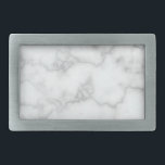 Elegant Faux White Marble Belt Buckle<br><div class="desc">This elegant belt buckle has a faux white marble appearance.</div>