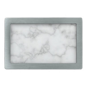 Elegant Faux White Marble Belt Buckle