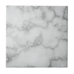 Elegant Faux White Marble Ceramic Tile