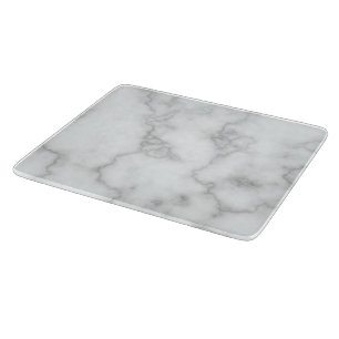 Elegant Faux White Marble Cutting Board