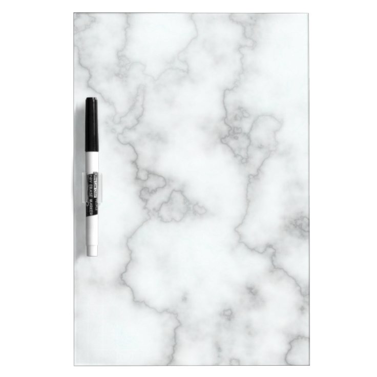 Elegant Faux White Marble Dry Erase Board Zazzle