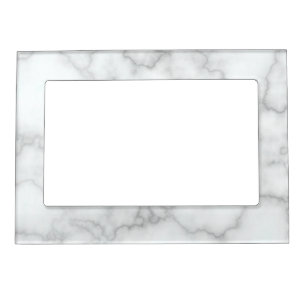 Elegant Faux White Marble Magnetic Frame